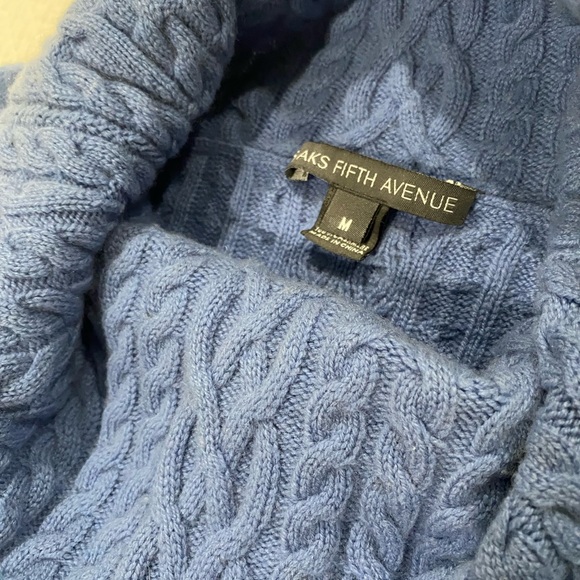 SALK FIFTH AVENUE (Black Label) Cowl / Turtle Neck  100% FINE CASHMERE Sweater - Picture 5 of 9